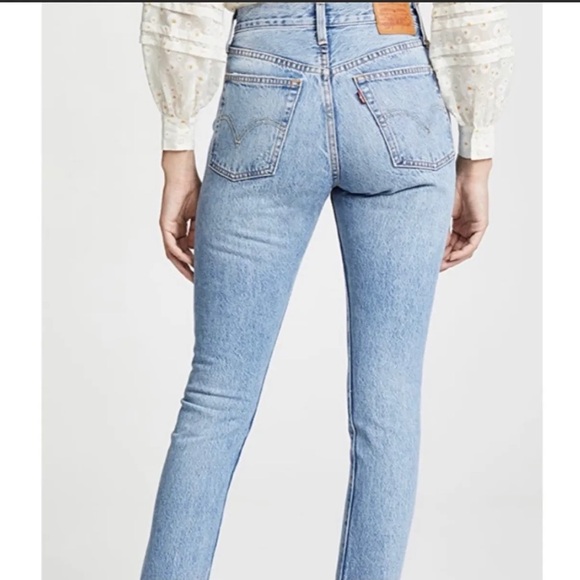 Women's Light Blue Distressed Jeans - Picture 4 of 8